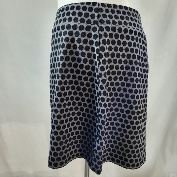 Gap A Line Short SKIRT Womens Size XXL Gray Black Polka Dots Back Zip - Picture 4 of 16